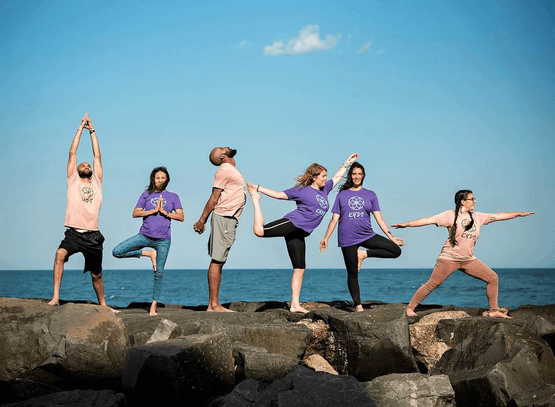 KYDS yoga on jetty