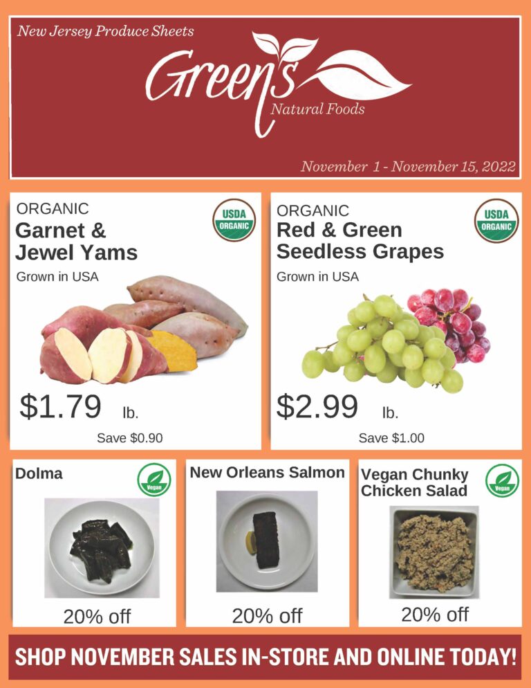 Sales & Specials New Jersey Green's Natural Foods