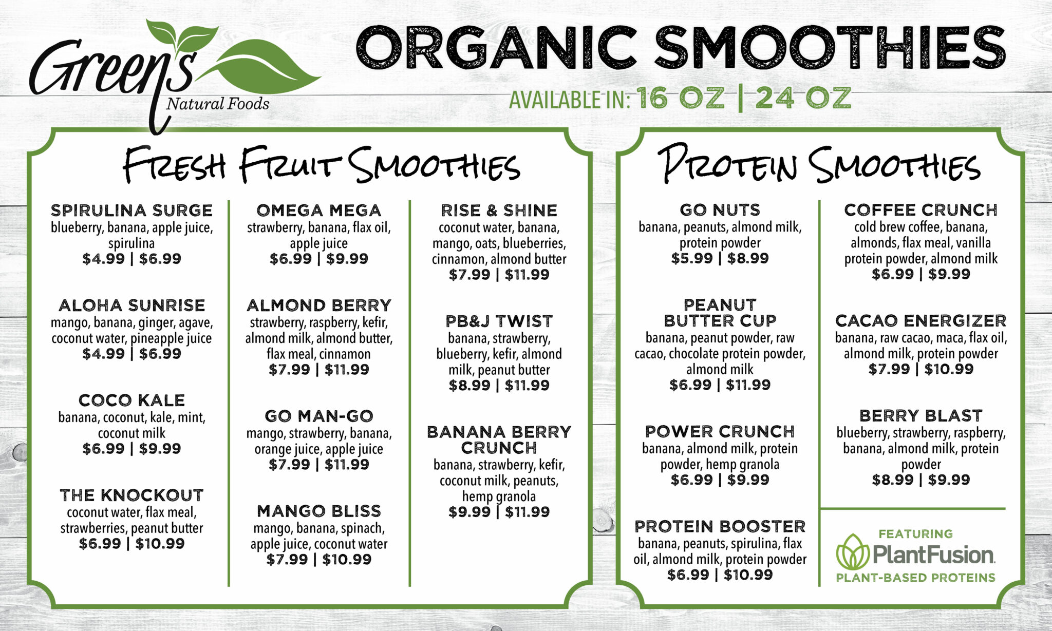 Prepared Foods and Juice Bar Green