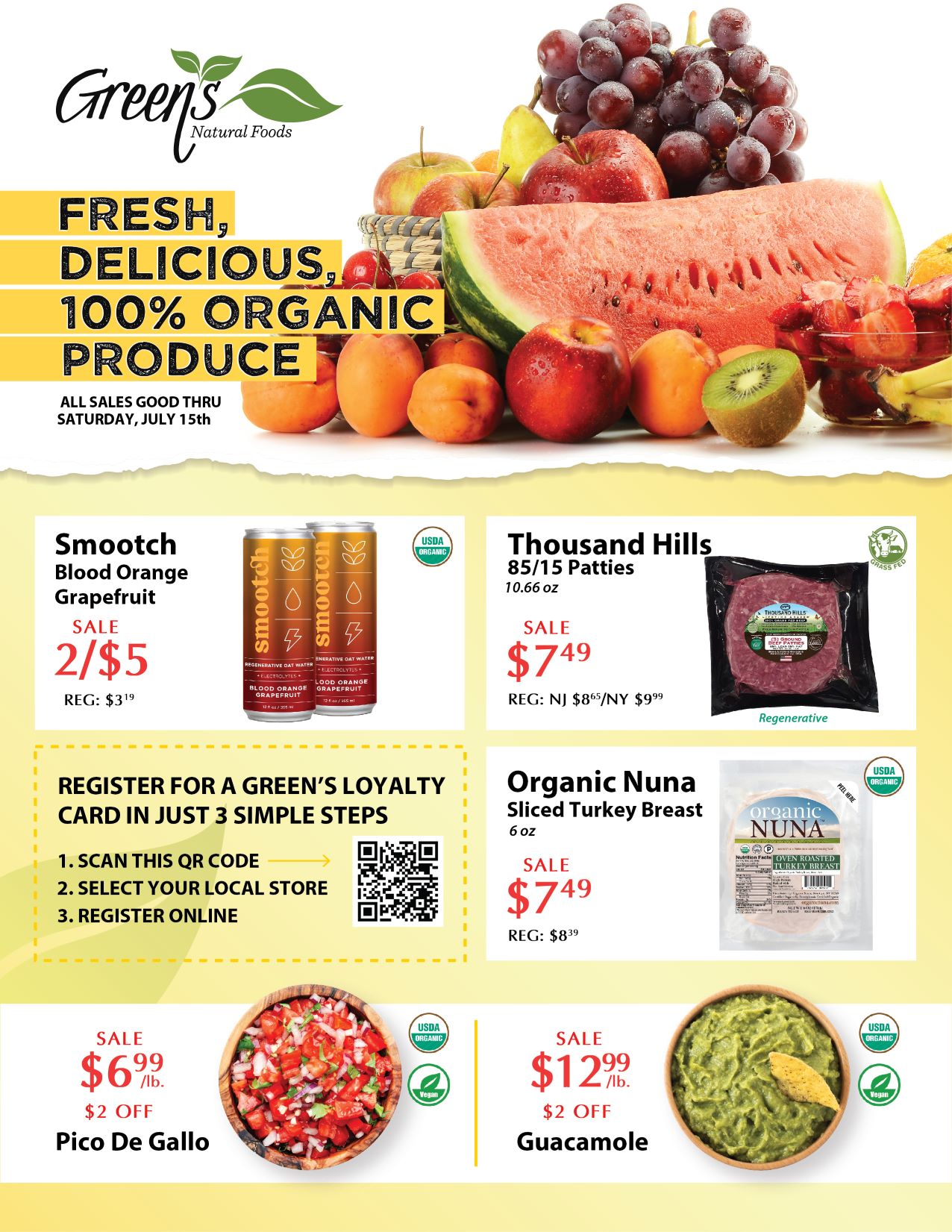 Sales & Specials New York Green's Natural Foods