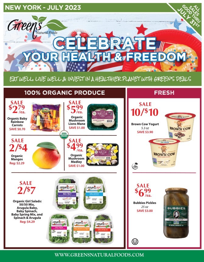 Sales & Specials New York Green's Natural Foods