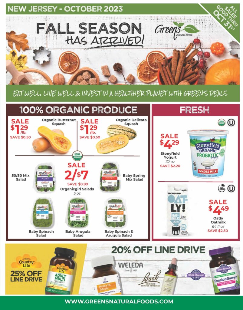 Sales & Specials New Jersey Green's Natural Foods