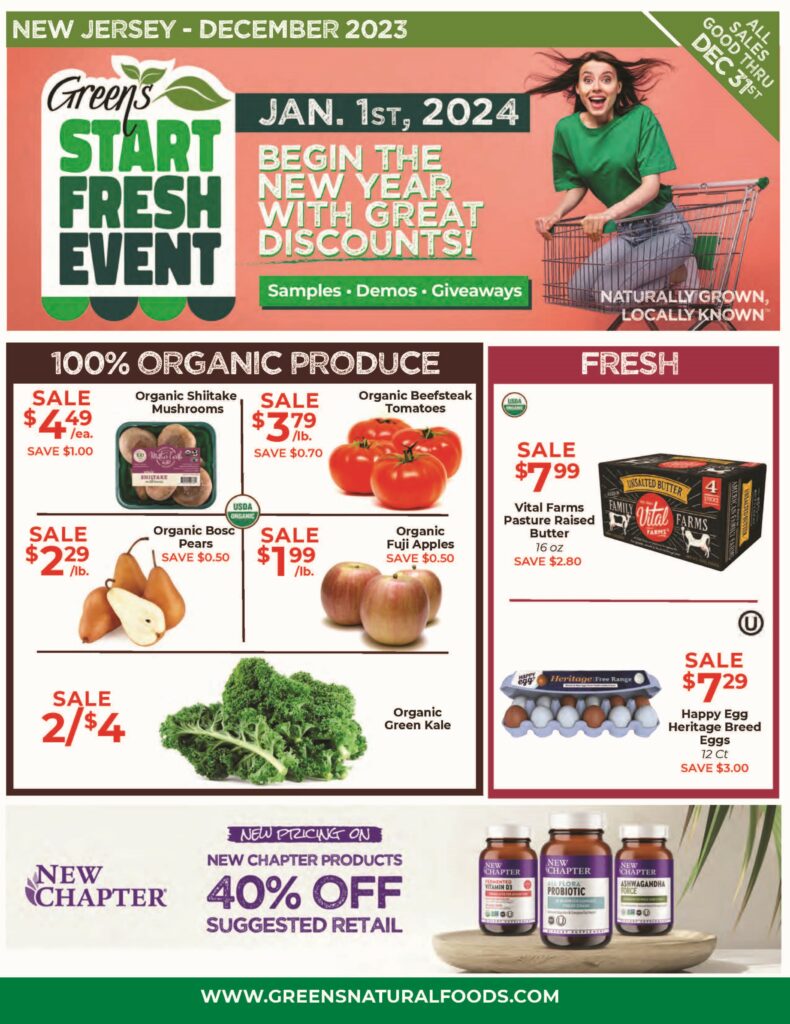 Sales & Specials New Jersey Green's Natural Foods