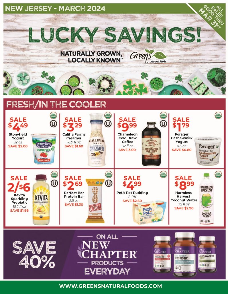 Sales & Specials New Jersey Green's Natural Foods