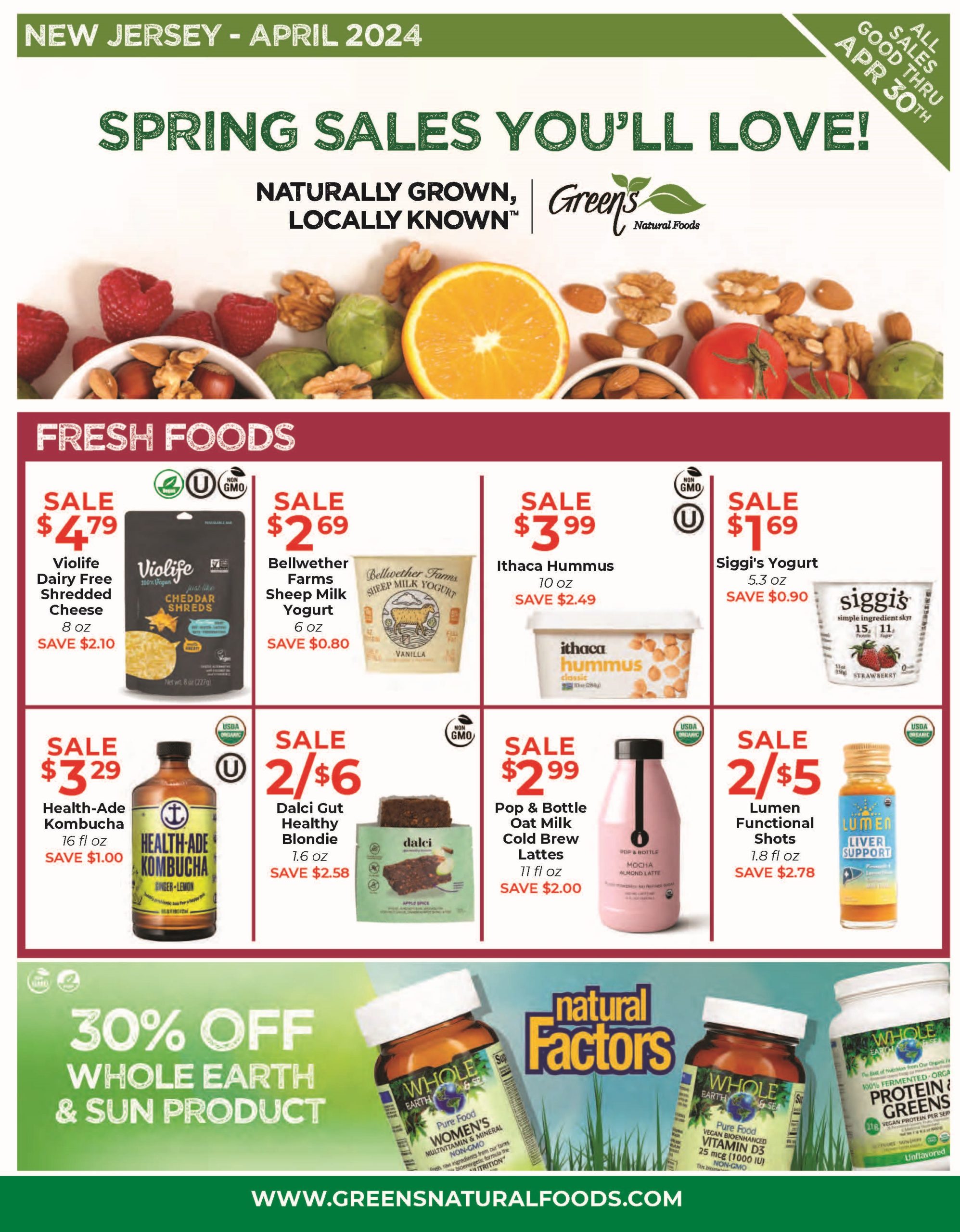 Sales & Specials New Jersey Green's Natural Foods